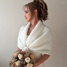 Scarves Wedding Party Shawl Knitwear Women Winter 2023 In White Short Cover-ups Scarf Ladies Coats Elegant Women's Shawls