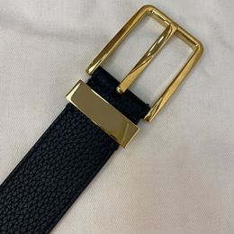 Fashion Leather Belts Gold Buckle Waist Strap Jeans Dress Waistband Leather Casual Dress Jeans Belts for Men with Box