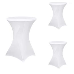 Table Cloth 3 PCS Elastic Cover Polyester For Bistro Reinforcement In The Foot Area Stretch Bar Tables