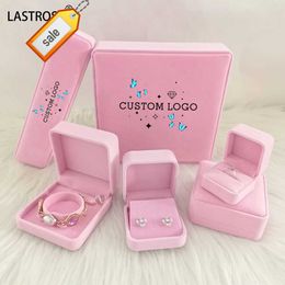 Wholesale flannelette jewelry box packing ring bracelet velvet jewelry box custom jewelry storage box