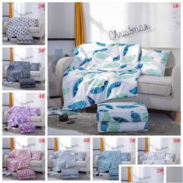Comforters Sets Creative Mtifunction Air Conditioning Quilt Foldable Pillow Summer Printed Fashion Blanket Wrap Gift Customize Dbc Dhfcd