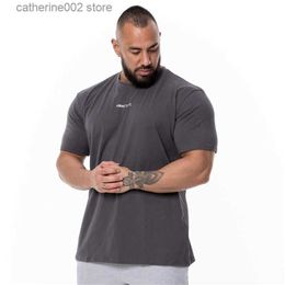 Men's T-Shirts Men Cotton Shirt Loose Sport T Shirt Mens jogging Short Sleeve Running t-shirt Workout Training Fashion Casual Tee T230601