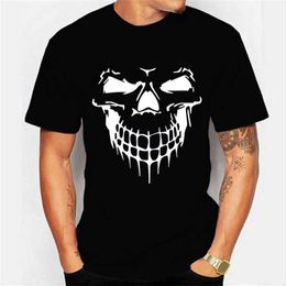 Men's T-Shirts Skull Face printed Harajuku summer short sleeve men's T-shirt loose fashion shirt P230601