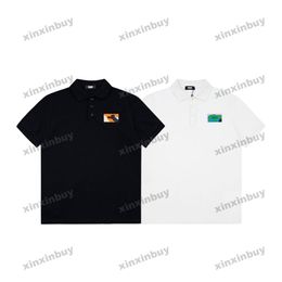 xinxinbuy Men designer Tee t shirt 23ss Italy chest label print short sleeve cotton women red white black 319517 S-2XL