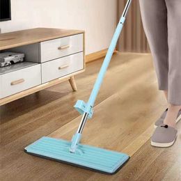 Mops Microfiber Flat Mop Hand Free Squeeze Floor Mops Lazy Reusable Household Cleaner Tools Dry Wet Telescopic Mops Floor Cleaning Z0601