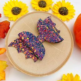 Hair Accessories Thumbelina 4 Inch Bat Wing Bows Glitter Hairpins Dance Party Bow Clip Girls Halloween