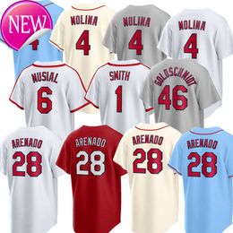 Custom Jersey 4 Yadier Molina 46 Goldschmidt 28 Nolan Arenado 1 Ozzie Smith 6 Stan Musial 92 Genesis Cabrera 11 Paul Dejong Baseball