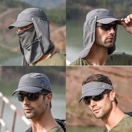 Ball Caps Multifunction Foldable Quick Drying Waterproof Hat UV Protectio Outdoors Baseball for Men Camping Face Neck Protection Sun Cap 230531