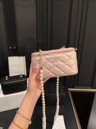 Designers Classi Shoulder Bags Handbags Flap Handbag pearl Chain Crossbody Bag Luxury Designer Bag Coin Purse cosmetic bag with Scarves