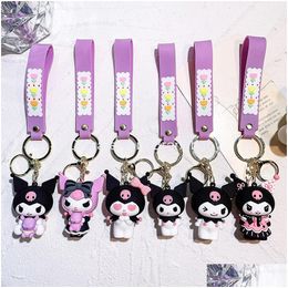 Jewellery Carton Cute Pvc Keychains 3D Car Backpack Dog Key Ring Craft Gift Wholesale Drop Delivery Baby Kids Maternity Accessories Otm3B