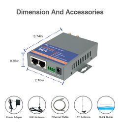 Routers QX210 M2M IoT 4G LTE Modem Router Support Ethernet Vpn Wifi Sim Card Slot Serial rs232/rs485 Port