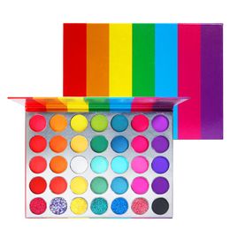 Shadow Eyeshadow Palette Colorful Rainbow Matte and Shimmer Pressed Glitter,blendable Bright Makeup Palette for Women