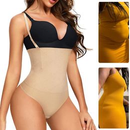 Women's Shapers Sexy Thong Shapewear Bodysuit For Women Tummy Control BuLifter Panty Hi-Waist Trainer Stomach Body Shaper Slimming Underwear