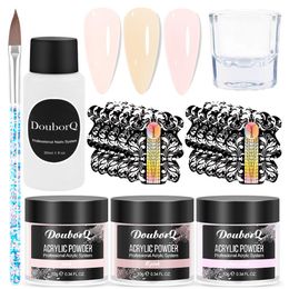 Tool Acrylic Powder and Liquid Set for Nail Crystal Gel Colorful Carved Powder Nail Tips Carving Art Brushes Diy Nail Art Tool