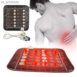 Back Hot Compress Mat Pain Relief Equipment Jade Infrared Heating Pad L230523