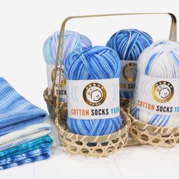 Yarn 50g/Pcs rainbow for knitting crochet cotton blended yarn P230601