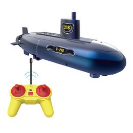 Electric/RC Boats Funny RC Mini Submarine 6 Channels Remote Control Under Water Ship RC Boat Model Kids Educational Stem Toy Gift For Children 230601
