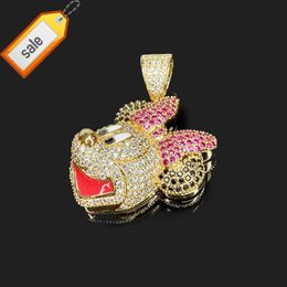 HP144 High Quality Zircon Copper 14k Gold Plated Pendant Cartoon Pendant Design For Boys