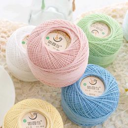 Yarn 50g/ball 8# lace with 2 layers of high-quality soft cotton crocheted used for hand knitted wool yarn P230601