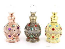 15ml Vintage Refillable Empty Crystal glass Perfume Bottle Handmade Home Decor Lady Holiday Gift ZZ