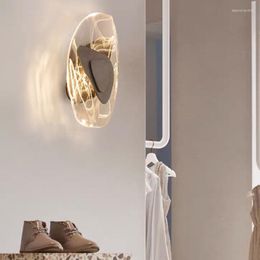 Wall Lamps Crystal Lamp LED Modern Glass Lighting Luxury For Bedroom Living Room Stair Aisle Corridor Bedside Light Gold Black