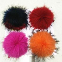 Berets Winter Fluffy Fur Pom Nature Real Raccoon Pompom Balls For Knitted Beanie Cap Hat Shoes Bags Keyring Accessories