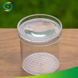 Smoking Pipes New small magnifying glass function plastic storage tank sealed moisture-proof storage tank