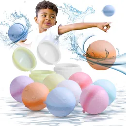 Summer Silicone Water Balloons Reusable Quick Fill - Self Sealing Water Balls Outdoor Summer Fun Water Summer Party Water Park Toys for Outdoor Activities Family Game