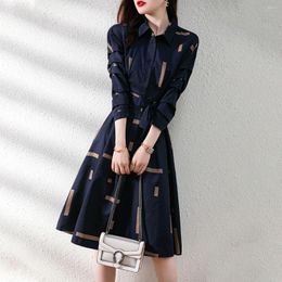 Casual Dresses Midi Length Long Sleeves Fancy Women's Dress Spring 2023 Womens Fashion Basic Elegant Gown Gothic Clothes For Woman Robe