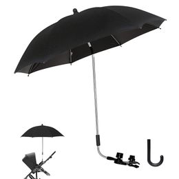 Stroller Parts Accessories for Sun PROTECTION Pram Parasol Easy Assembled AntiUV Umbrella Pushchair Wheelchair Outdoor Accs Black 80CM 230601