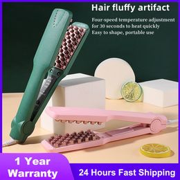 Ferros de frisar modelador de cabelo fofo modelador de cabelo ondulado ferro de frisar cerâmica modelador de cabelo volumizador tala de permanente de milho pinça de modelar modelador de cachos 230531