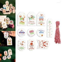 Greeting Cards Christmas Kraft Paper Tags Present Wrap Card For DIY Art Gift Favor Bag