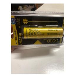 Bateria de lítio autêntica Nitecore NL2150 21700 5000mAh 5A 3,6V Li-ion recarregável para lanterna de farol LED Light Vs NL2150HPR