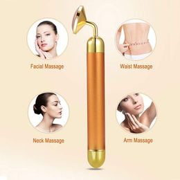 Tool Beauty Bar Golden Pulse Facial Massager Slimming Face Pop Gold Colour Vibration 3d Facial Roller Eye Massage Tool