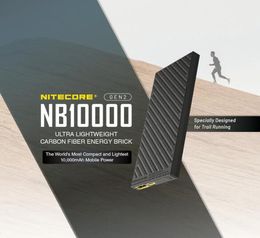 Original NITECORE NB10000 Charger Power Bank 10000mAh Slim Li-ion Battery PD Fast Charging QC 3.0 20W Adapter For Smart Mobile Phones iPhone 13 14 Pro Headlamp Light