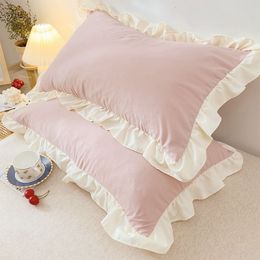 Pillow Case Princess Pillowcases With Ruffles Multiple Sizes Cover Comfortable For Adults Kids 230531