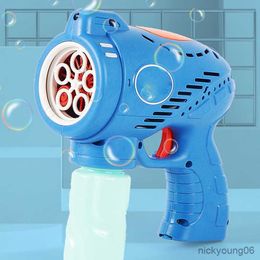 Sand Play Water Fun Electric Bubble Machine Flashing Light Music Kid Automatic Blower Soap Bubbles Maker Gun for Children Outdoor Toy