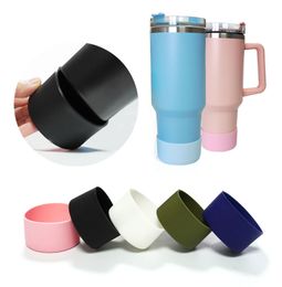 7.5cm Protective Water Bottle Bottom Sleeve Cover for Tumbler 40oz Silicone Bumper Boot Cup Cover And Coaster