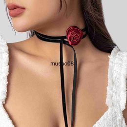 Pendant Necklaces New Fashion Flower Choker Necklace for Women Elegant Romantic Short Chain Party Wedding Necklaces Fashion Jewellery Accessories J230601