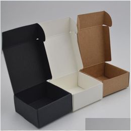 Gift Wrap 100Pcs Blank Kraft Handmade Soap Box White Cardboard Paper Jewellery Wedding Party Favour Black Craft 211108 Drop Delivery Ho Dheaf