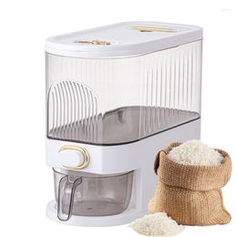 Storage Bottles Rice Dispenser Food With Measuring Cup Cereal Container Time Pointer Sealed Kitchen Organization