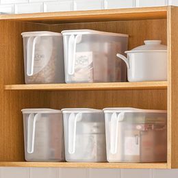 Storage Bottles Pantry Food Container Plastic Box Jars For Bulk Cereal Grain Bean Rice Kitchen Cupboard Organiser
