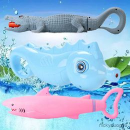 Sand Play Water Fun Gun Children's Toys Spray Beach Fight Pull-type Shark Cannon Boys and Girls Large Capacity