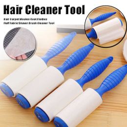Lint Rollers Brushes Portable Lint Remover Hair Carpet Woollen Coat Clothes Fluff Fabric Shaver Brush Cleaner Tool with Sticker Handle Removal Roller Z0601