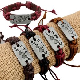 Bracelet Wholesale Christian Accessories Jesus Mens Love Leather Bracelet