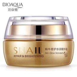 Sun Bioaqua Brand Snail Deep Nourishing Repair Facial Cream Antiaging Anti Wrinkle Cream Beauty Miracle Glow Day & Night Cream