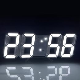 Desk Table Clocks Wall Nordic Digital Alarm Hanging Watch Snooze Calendar Thermometer Electronic Clock 230531