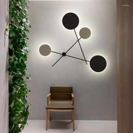 Wall Lamps Nordic Light Living Room Modern Creative Round Warm Bedroom Lamp Minimalist Corridor