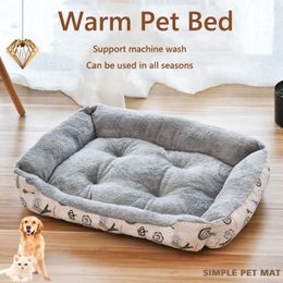 Pens 2020 baby soft large Pet Dog Bed Cat kennel Warm Cozy Dog House Soft Fleece Nest Dog Baskets Mat Autumn Winter Waterproof Kennel