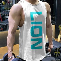 Men's T-Shirts 2020 Bodybuilding Tank Tops Men Gyms Fitness Workout Cotton Sleeveless shirt Clothing Male Casual Stringer Singlet Male Vest Top T230601